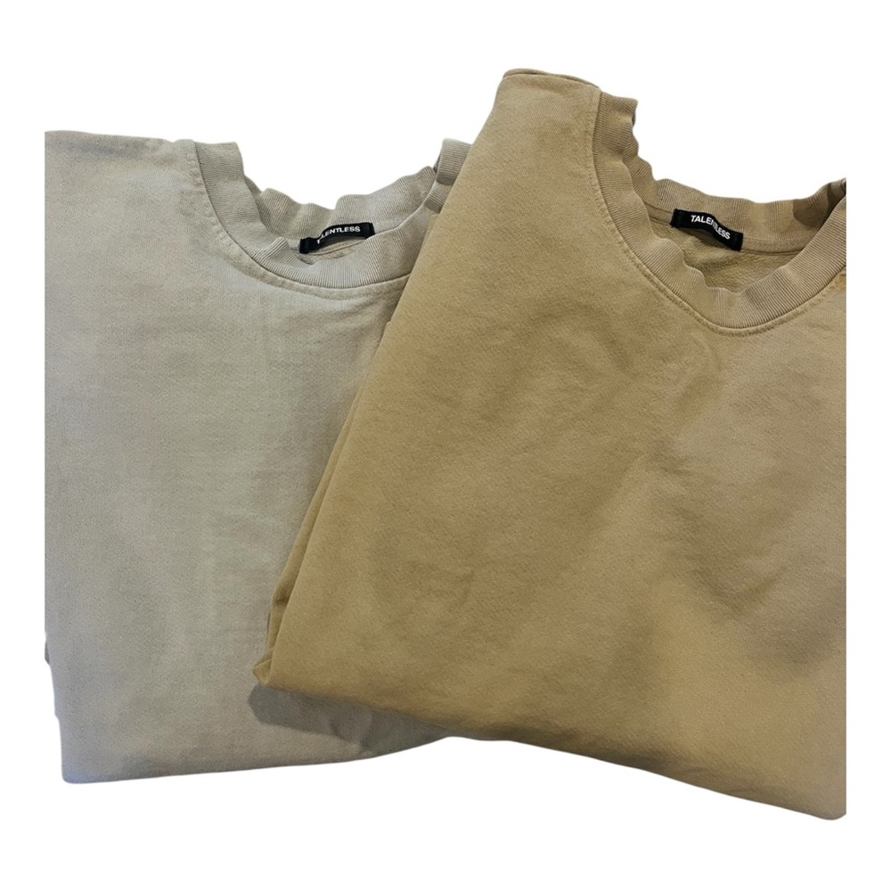 TALENTLESS Set of 2 Beige and Cream Sweatshirts